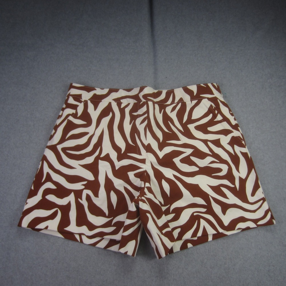 SPANX Shorts Womens XL Brown White Zebra Print On the Go Pull On‎ High Rise